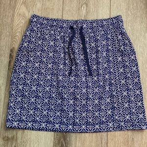 Talbots active skirt blue print size petite